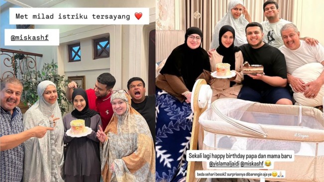Ulang Tahun Yislam, Miskah dan Aisha yang Berdekatan (instagram)
